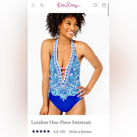 Loraline One-Piece Swimsuit - Turquoise Oasis Shell Me You Love Me Engineered 14 - Picture 1 of 8